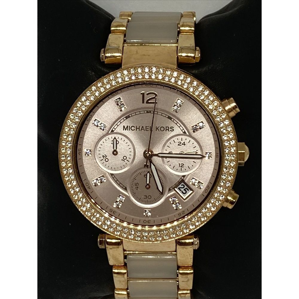 Michael Kors Parker MK5896 Womens Stainless Steel Analog Dial Quartz Watch WO308 - Picture 2 of 12